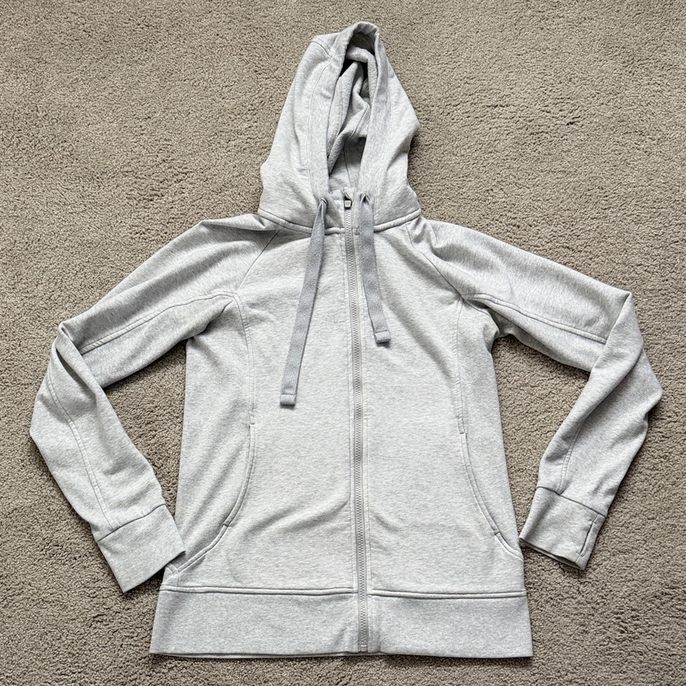Eddie Bauer Women's Full-Zip Hoodie Size Small Gray Sweatshirt Casual Hiking